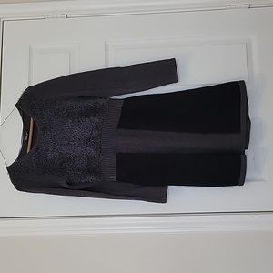 Sweater dress, grey and black, Small/Medium, Style & Co